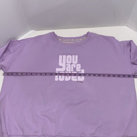 Peace Love World LOVEHER You Are Loved French Terry Sweatshirt Size XL - Picture 9 of 13